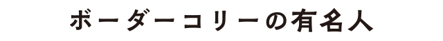 ボーダーコリーの有名人